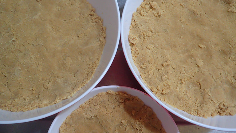 黒みつきなこ味ちんすこう、生地完成